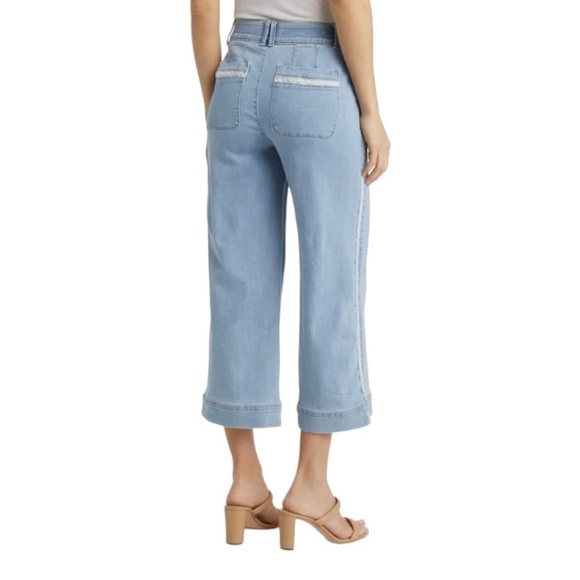 Wit & Wisdom Ab Solution High Waist Wide Leg Crop Jeans Women's sz 4 NWT - Picture 2 of 15